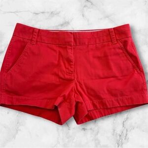 J. Crew chino cotton Women's Red Shorts sz 4 008